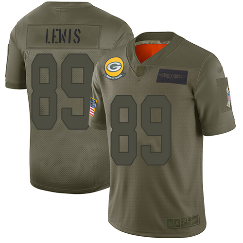 Green Bay Packers Limited Camo Men #89 Lewis Marcedes Jersey Nike NFL 2019 Salute to Service->green bay packers->NFL Jersey